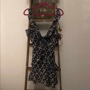 Black and white flower dress from Mendocino